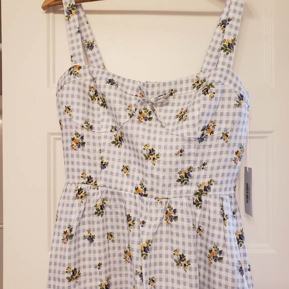 Reformation maegan linen dress in al fresco size 6 - Picture 5 of 6